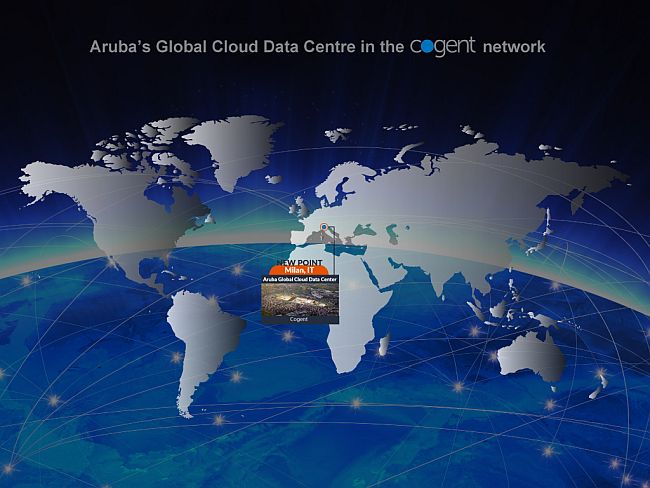 啟用 Cogent入網點，使用 Aruba Global Cloud Data Center更迅捷