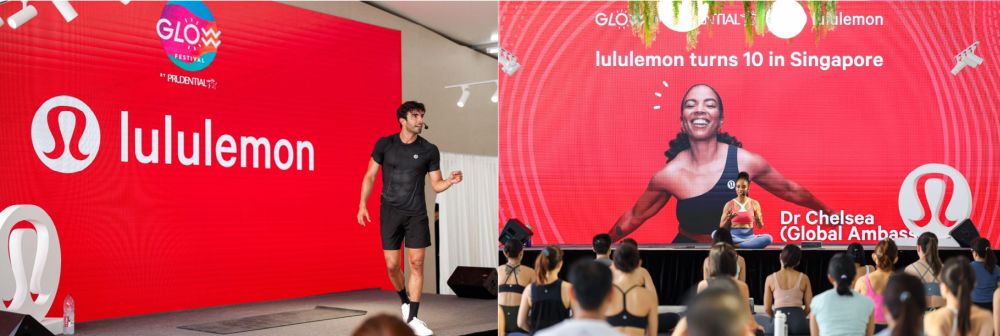 Global lululemon ambassadors, Akin Akman and Dr Chelsea Jackson Roberts leading a line of classes as well as panel talks across various sessions during Glow Festival
