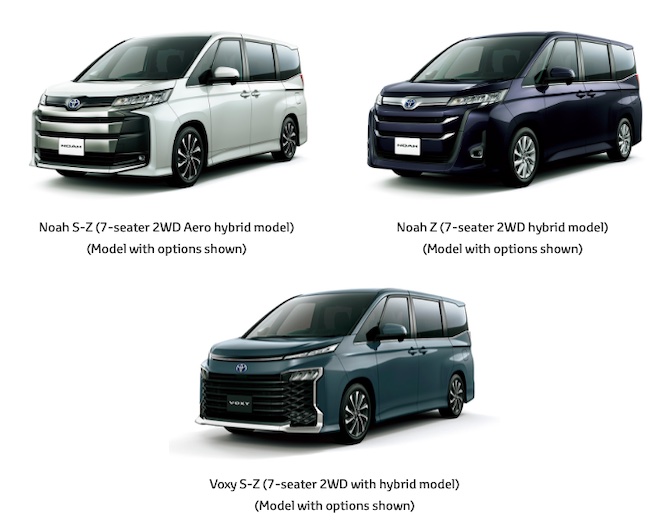 Toyota Launches New Noah and Voxy Minivans in Japan