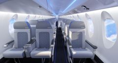 Bombardier、2017年パリ航空ショーでairBalticの塗装を施したCS300航空機を展示し、C Series就航1周年を祝う