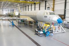 ボンバルディア: グローバル7000の試験飛行が 500時間を突破、既に製造体制が本格化