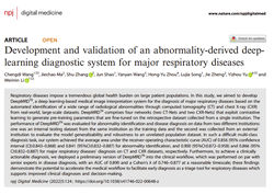 深睿醫療聯合華西醫院最新研究被 NPJ-Digital Medicine收錄，全面提高肺部疾病診斷效率和準確性