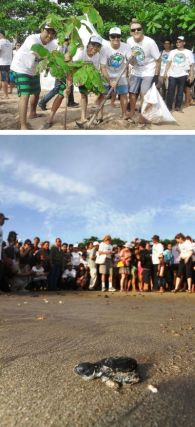 Coca-Cola Amatil Indonesia, Quiksilver, dan Garuda Indonesia Kumpulkan Karyawan, Masyarakat, dan Turis Bersihkan Pantai Kuta
